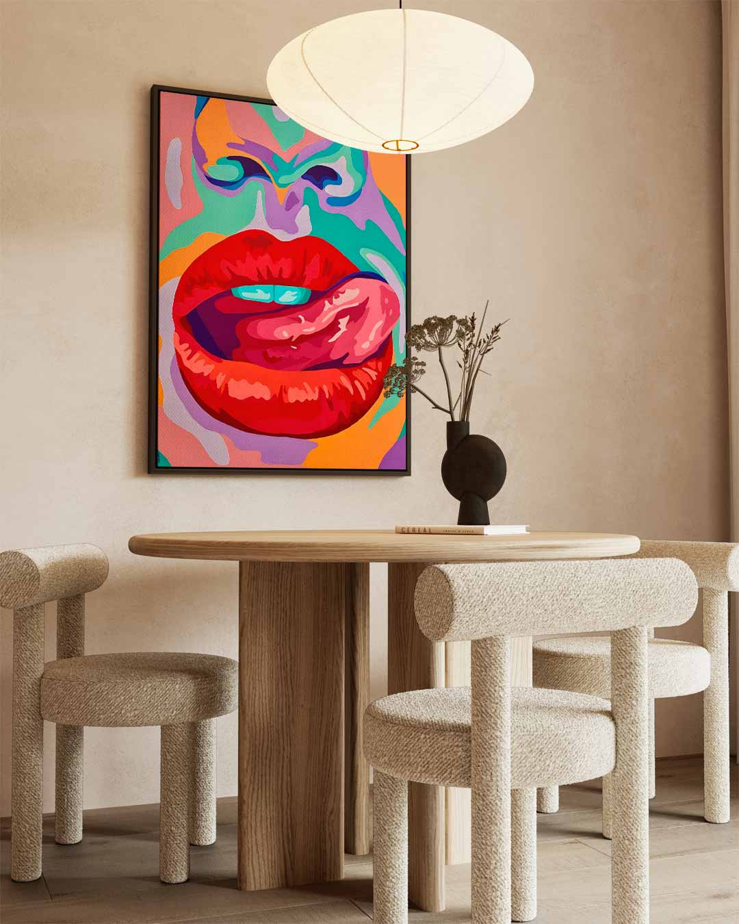 Kleurrijke Expressie van Verlangen Kunstwerk-canvas-dibond-plexiglas-wanddecoratie-WallArtistic