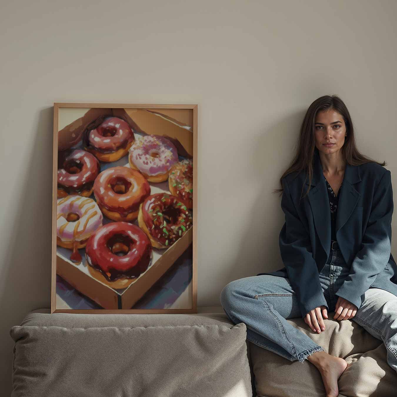 Donutliefde in Kunstvorm Poster-WallArtistic