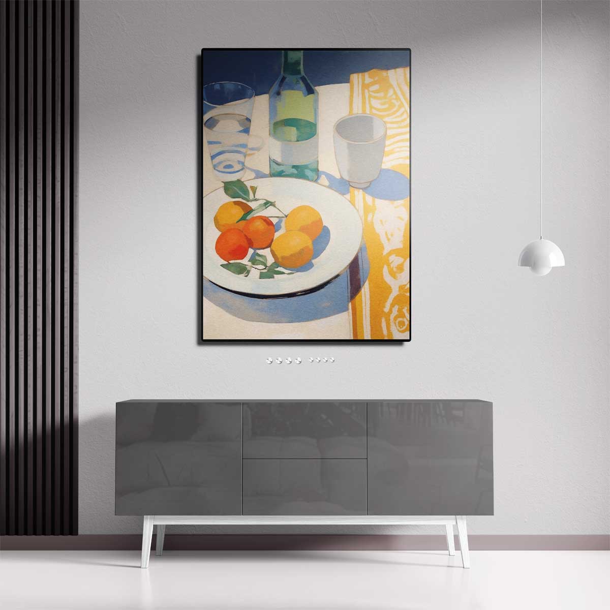 Mediterraanse Stilleven in Zonlicht Kunstwerk-canvas-dibond-plexiglas-wanddecoratie-WallArtistic