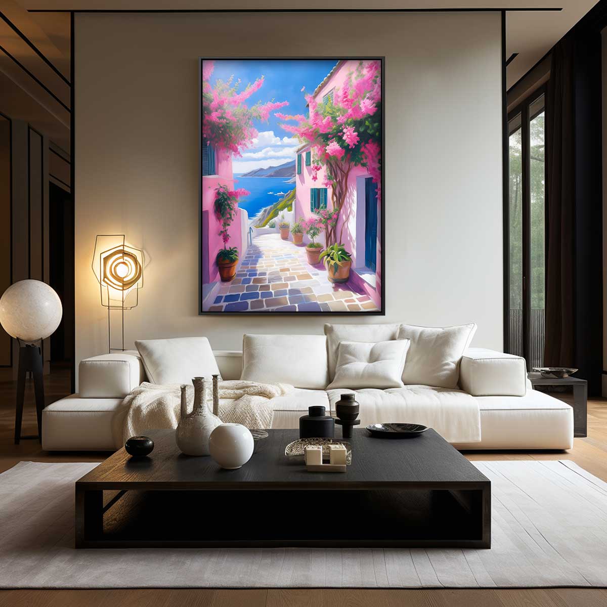 Mediterraans Paradijs Kunstwerk-canvas-dibond-plexiglas-wanddecoratie-WallArtistic