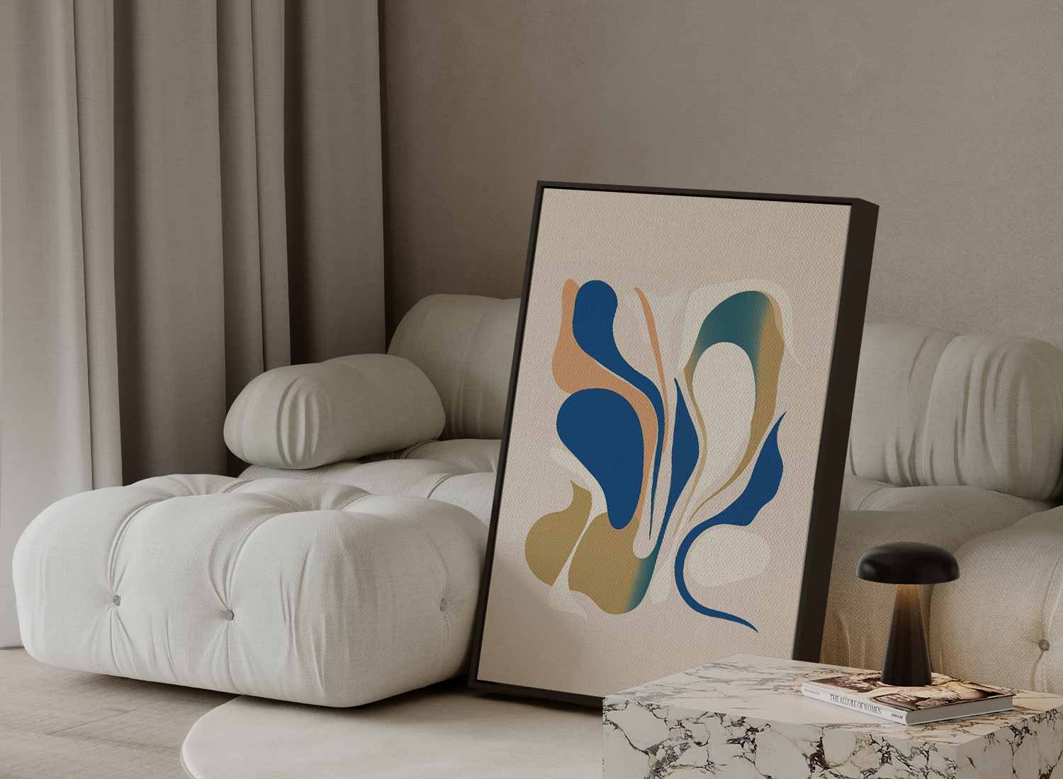 Vloeiende Lijnen in Kleur Kunstwerk-canvas-dibond-plexiglas-wanddecoratie-WallArtistic