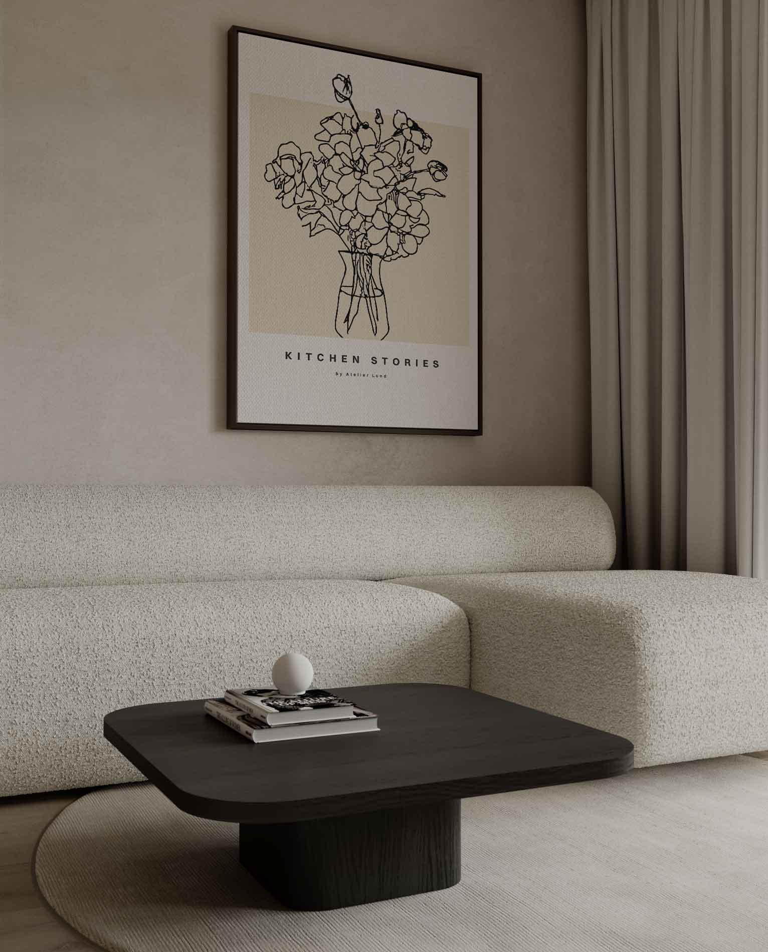 Kitchen Stories Bloemenschilderij Kunstwerk-canvas-dibond-plexiglas-wanddecoratie-WallArtistic