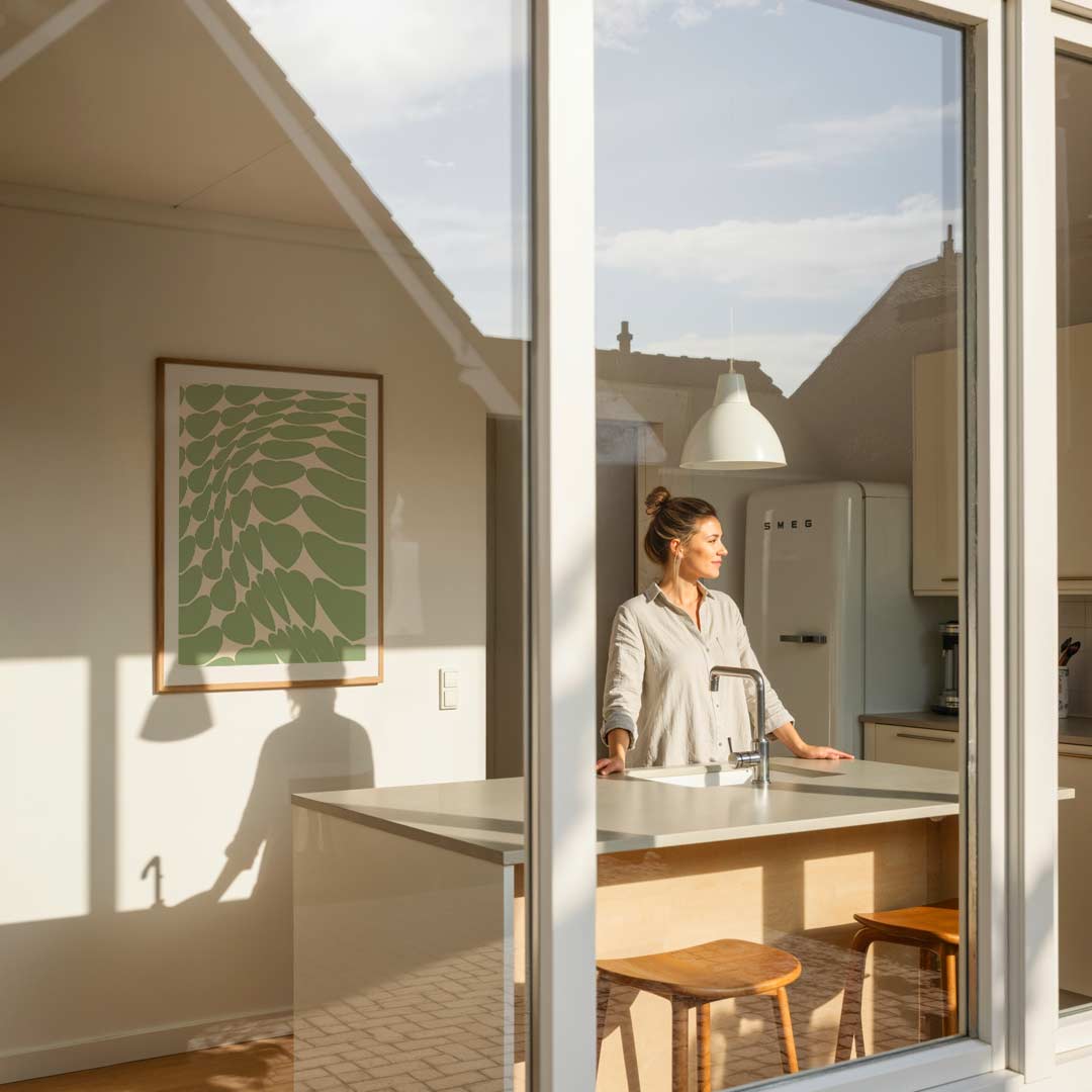 Groene Hartjes Optische Illusie Poster-WallArtistic