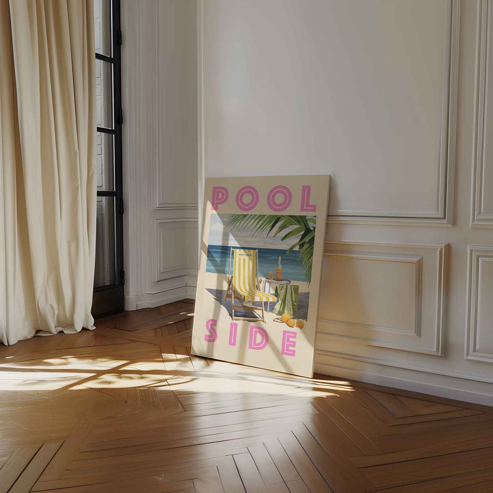 Zomerstrand Lounge Kunstwerk-canvas-dibond-plexiglas-wanddecoratie-WallArtistic