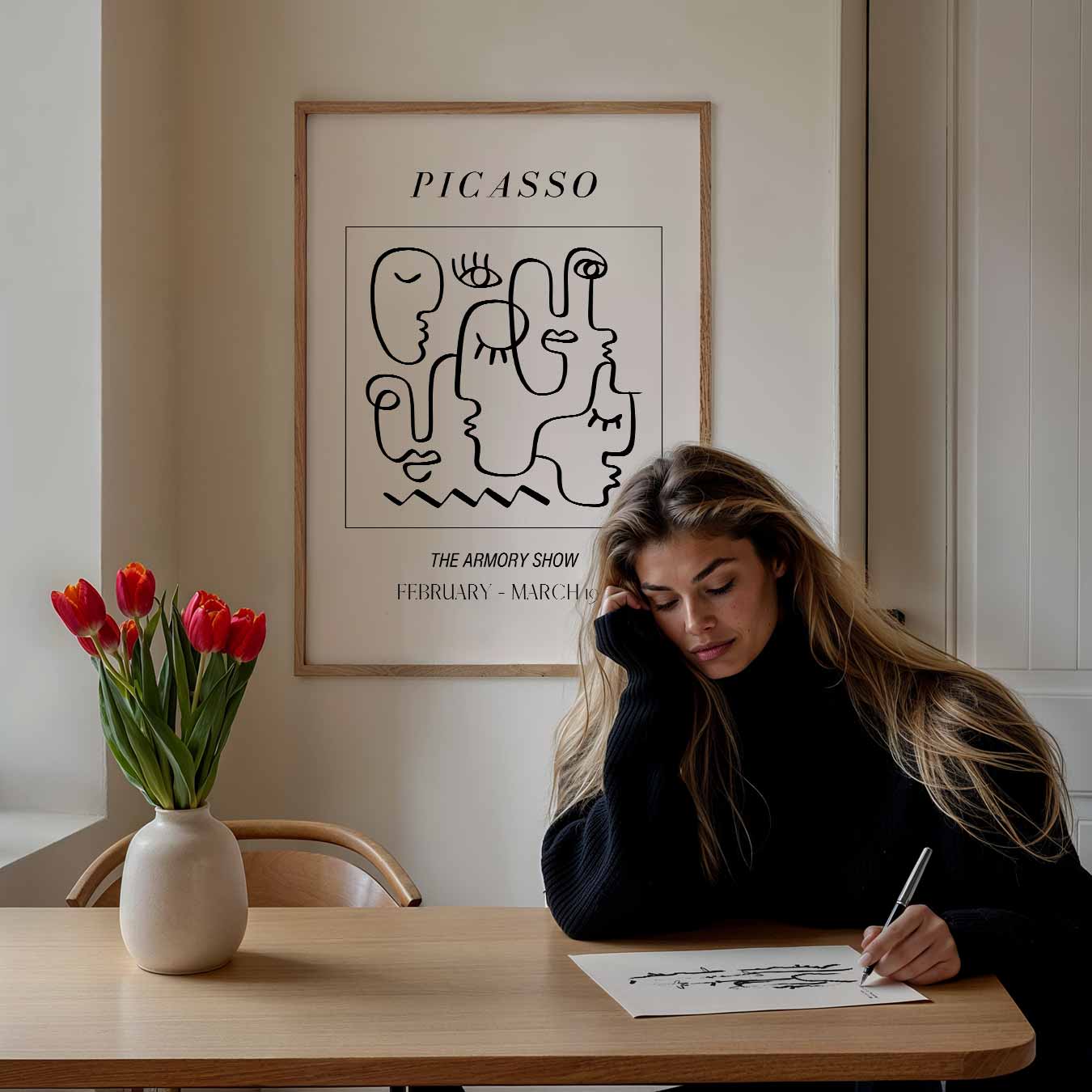 Picasso Lijnkunst Poster