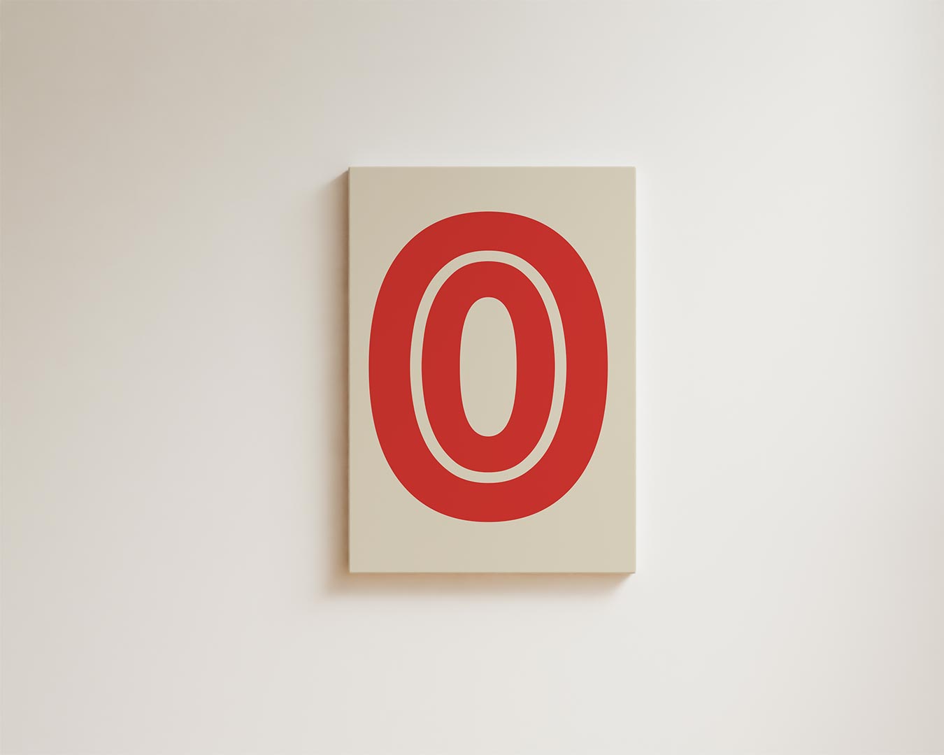 Retro Stijlvolle Rode O Kunstwerk-canvas-dibond-plexiglas-wanddecoratie-WallArtistic