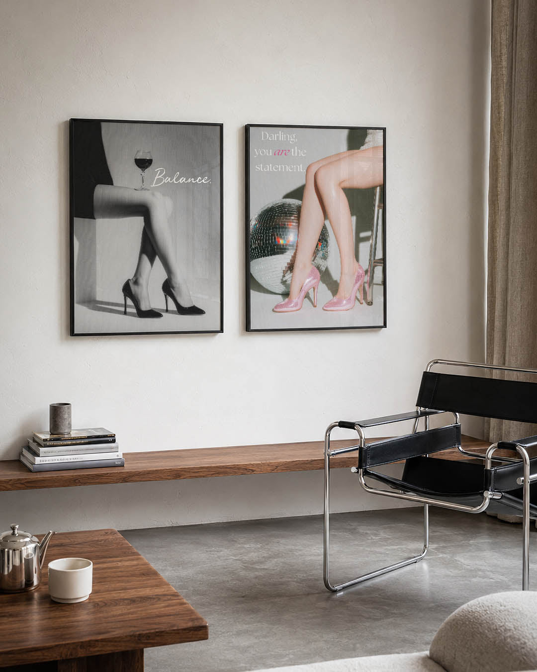 Elegante balans Posterset