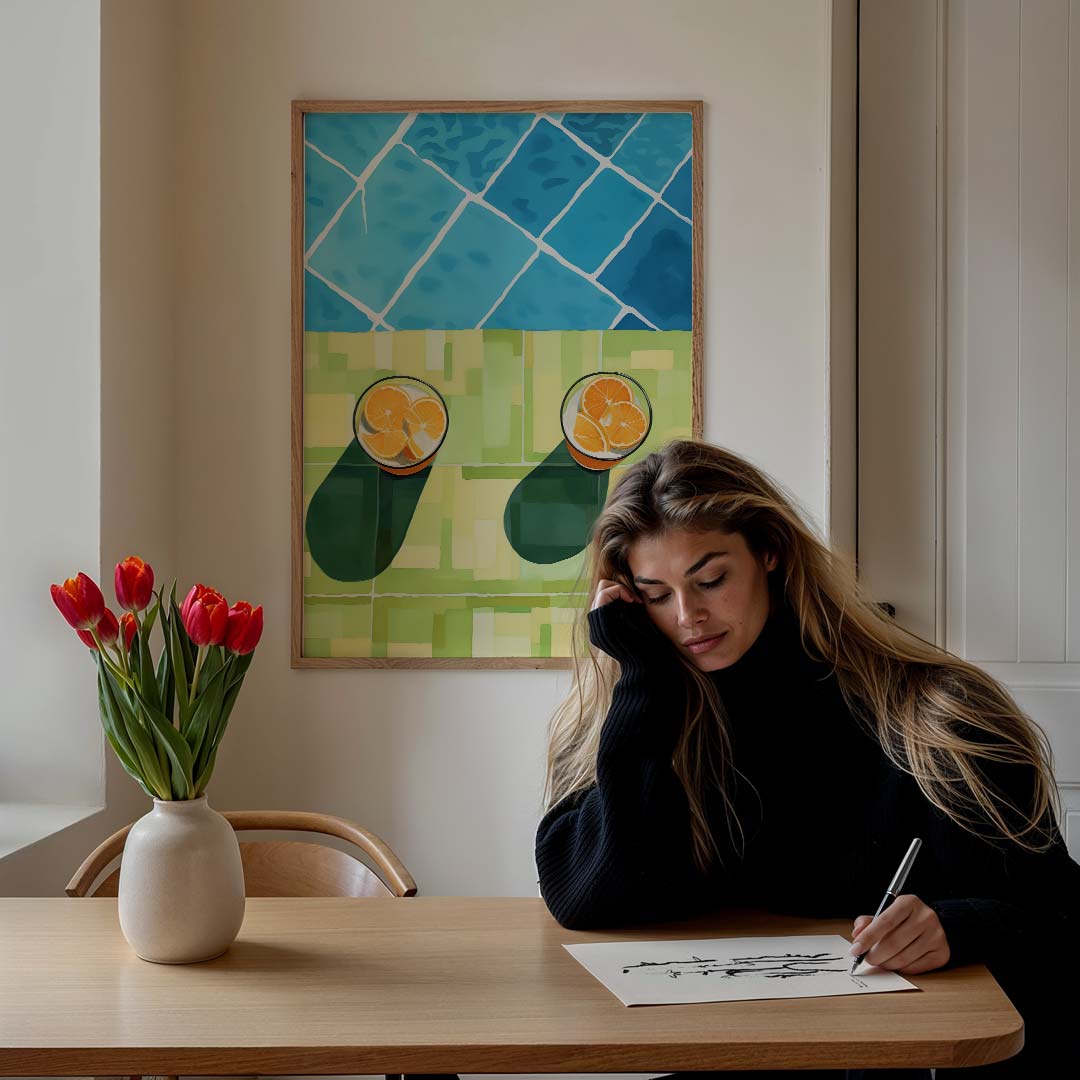 Zomerse Citrus Vibes Poster-WallArtistic