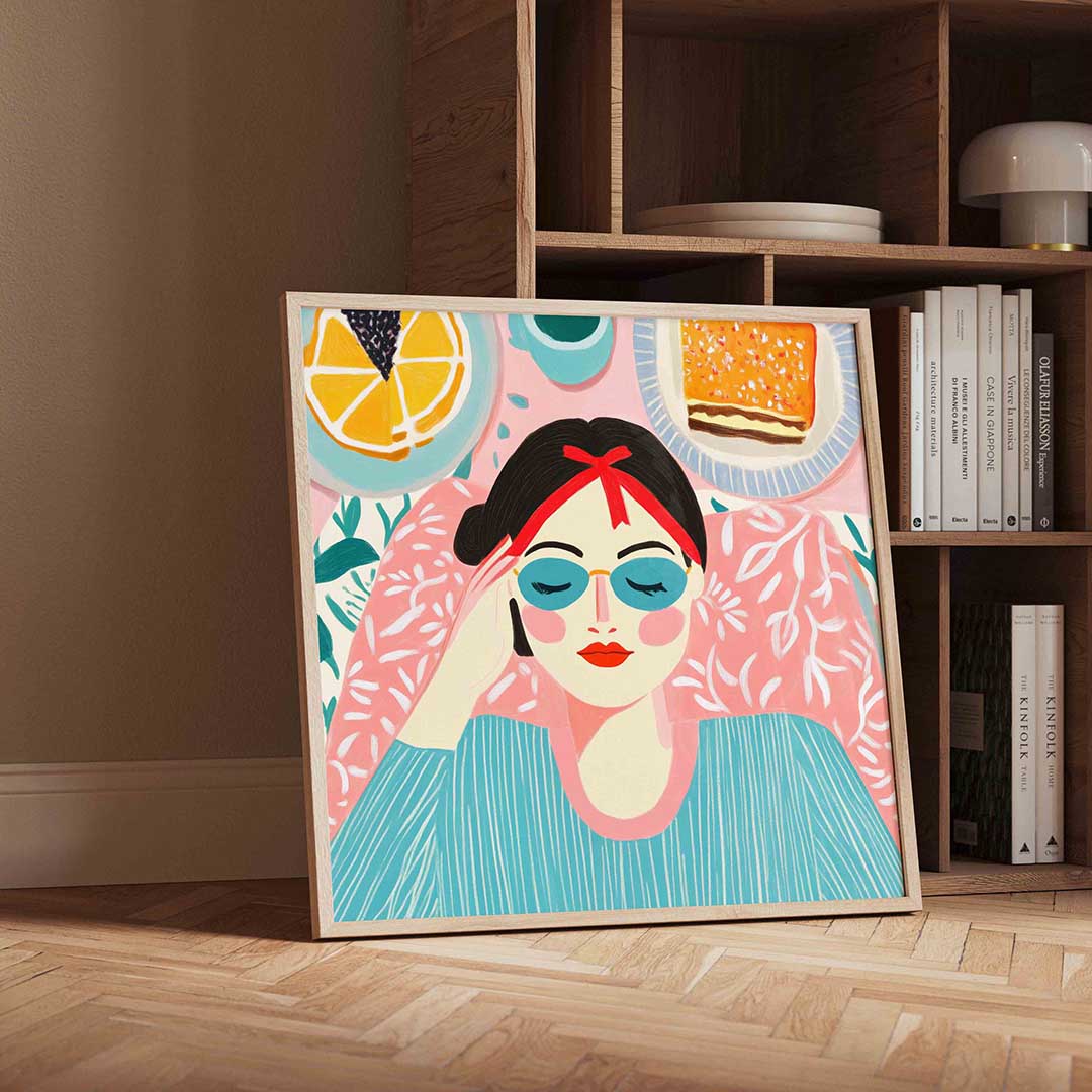 Vrouw met zonnebril Poster