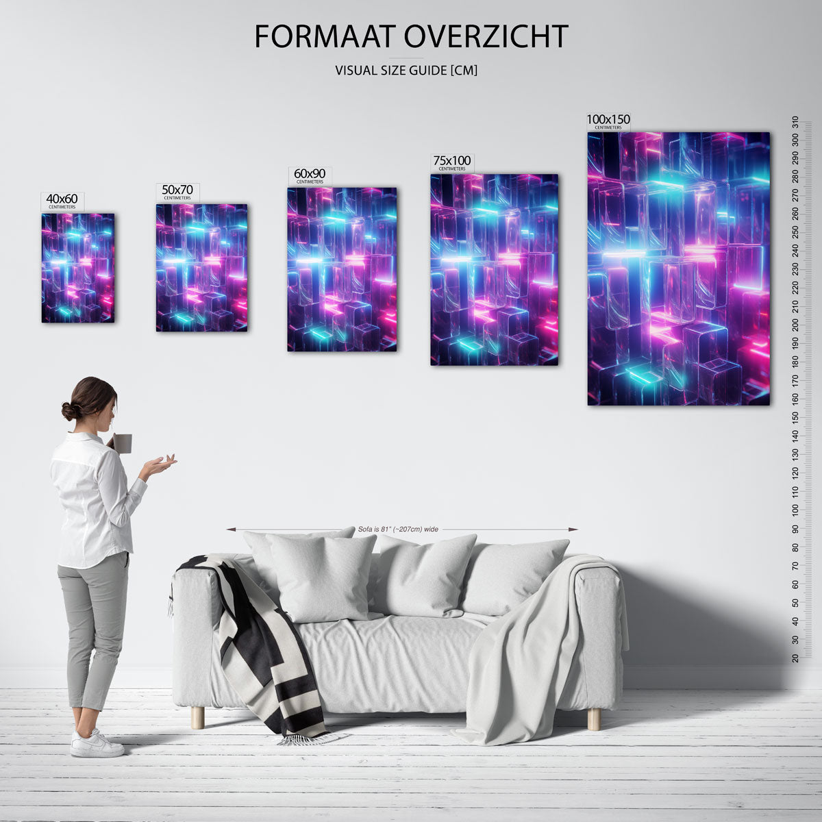 Glasachtige lichtstructuren Kunstwerk
