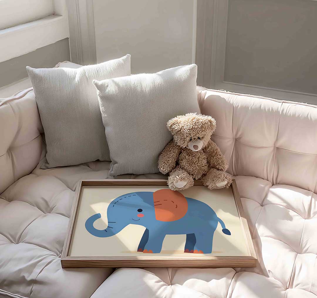 Blauwe olifant Poster