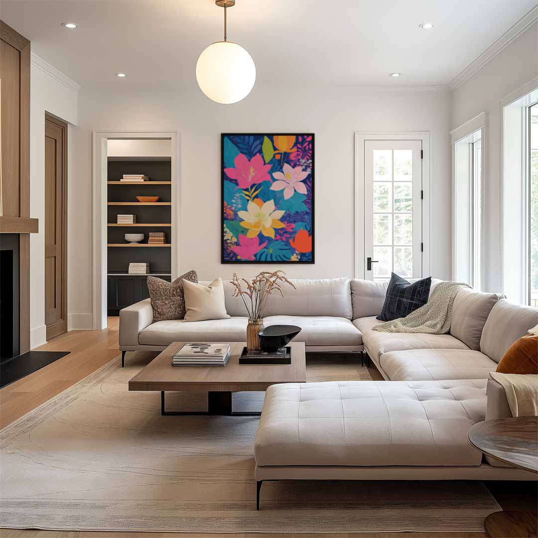 Krachtige Bloemenpracht Kunstwerk-canvas-dibond-plexiglas-wanddecoratie-WallArtistic