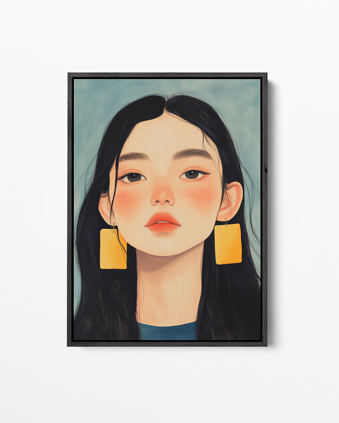 Portret met geometrische vormen Kunstwerk