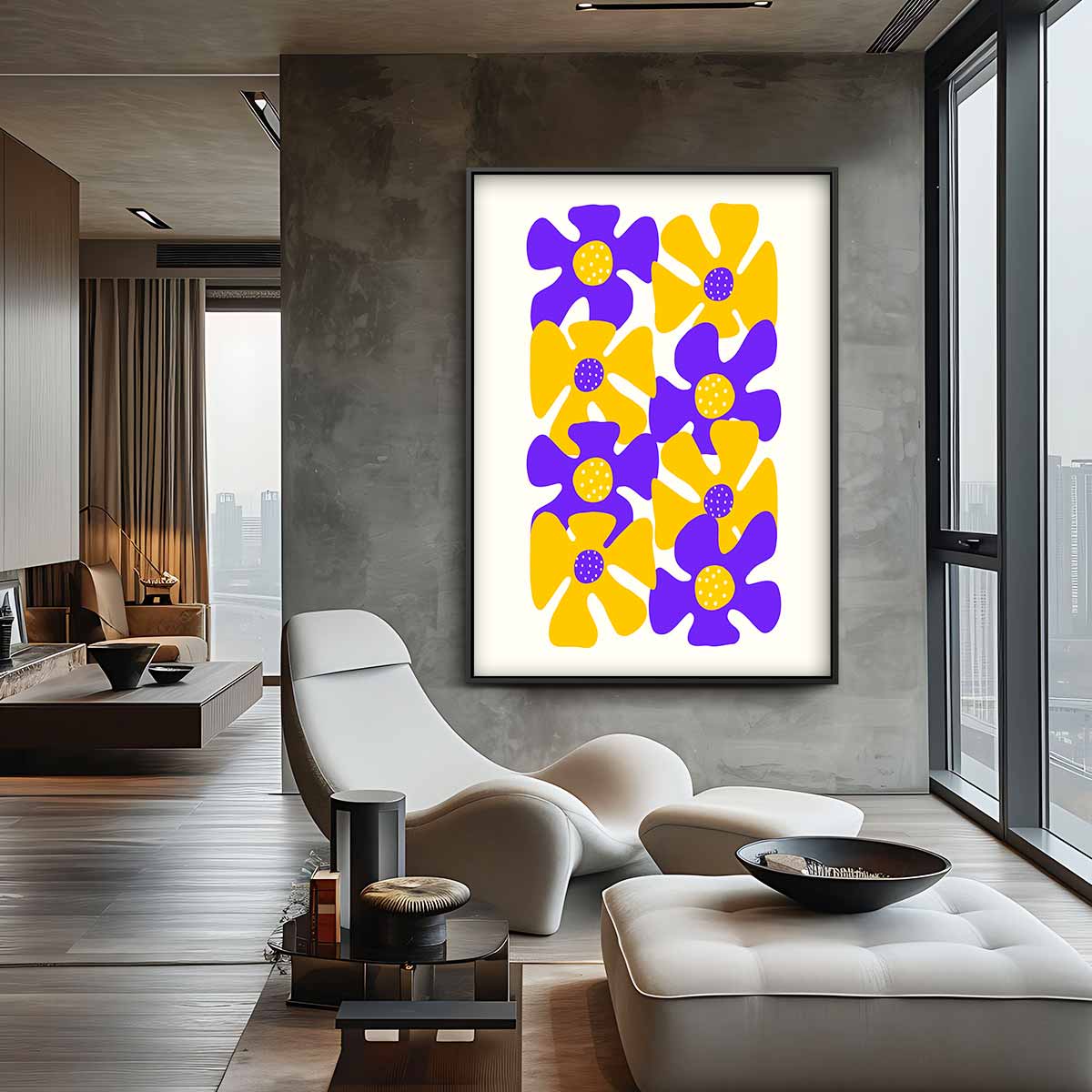Kleurrijke Bloemenpracht Kunstwerk-canvas-dibond-plexiglas-wanddecoratie-WallArtistic
