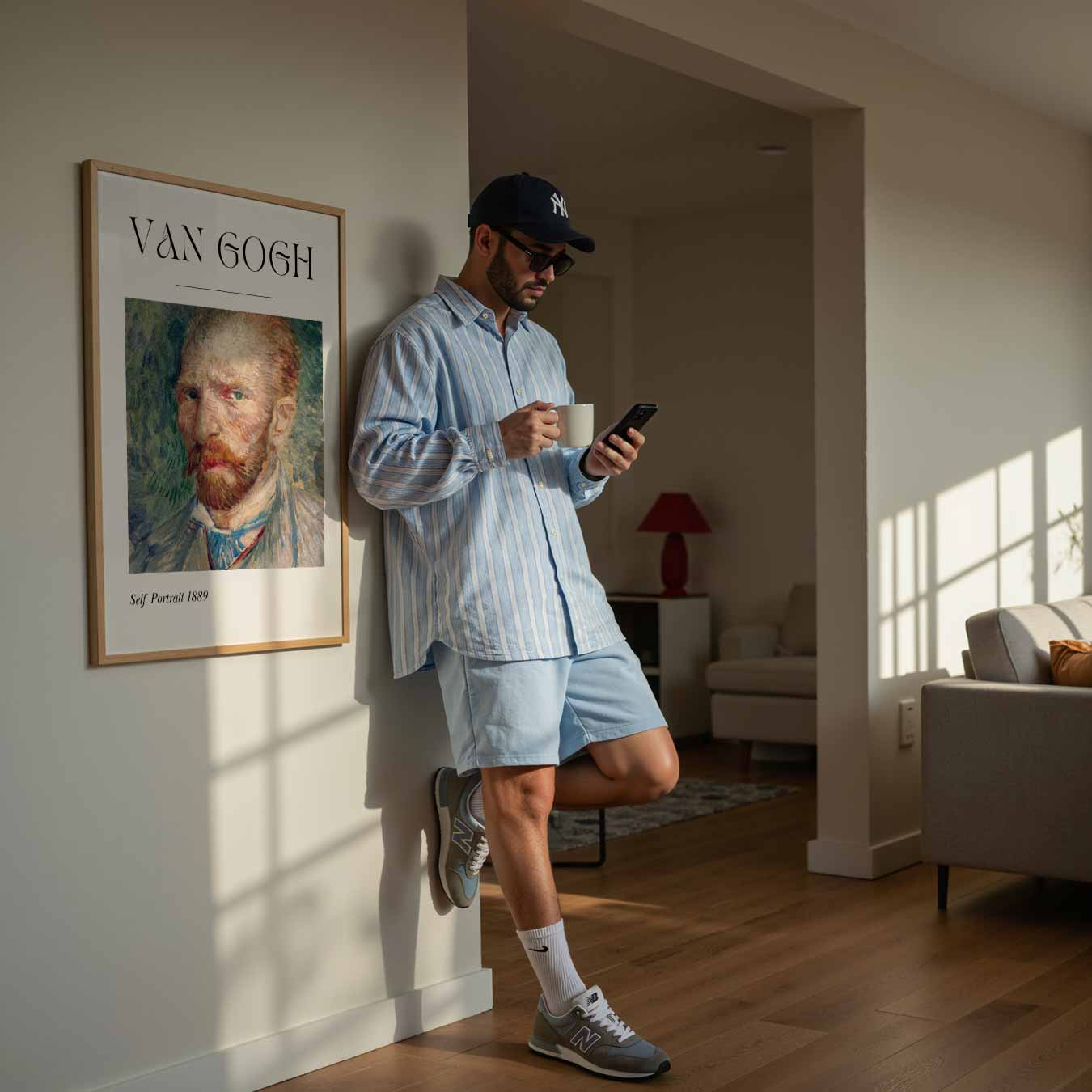 Van Gogh Zelfportret 1889 Poster-WallArtistic