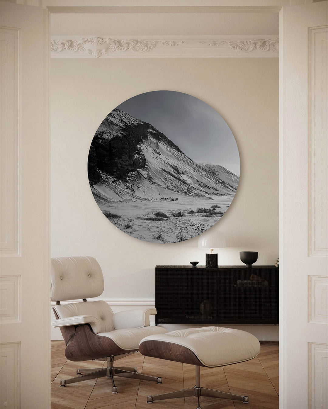 Besneeuwde berglandschap Muurcirkel