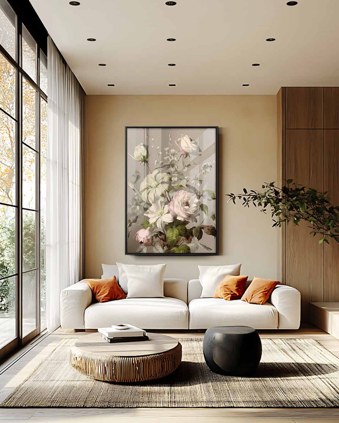 Bloemenpracht op Klassieke Manier Kunstwerk-canvas-dibond-plexiglas-wanddecoratie-WallArtistic
