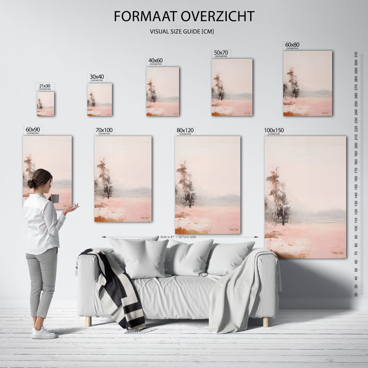 Landschap met bomen Poster
