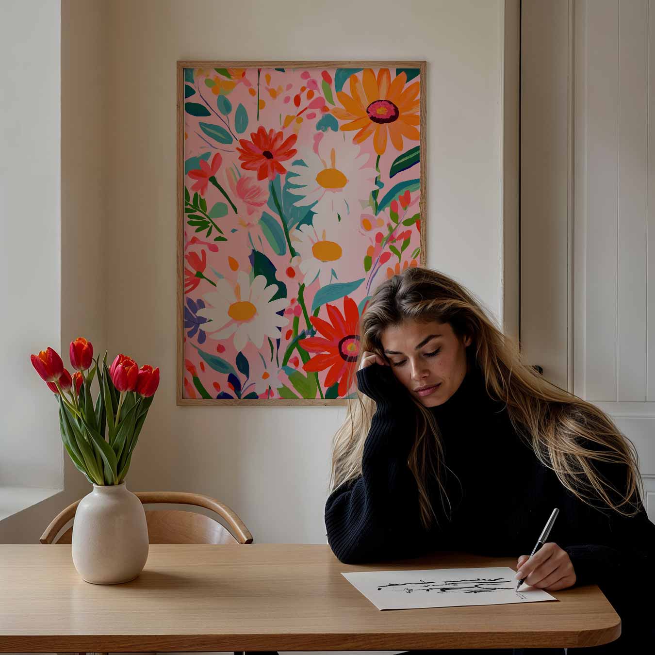 Bloemenpracht op Canvas Poster