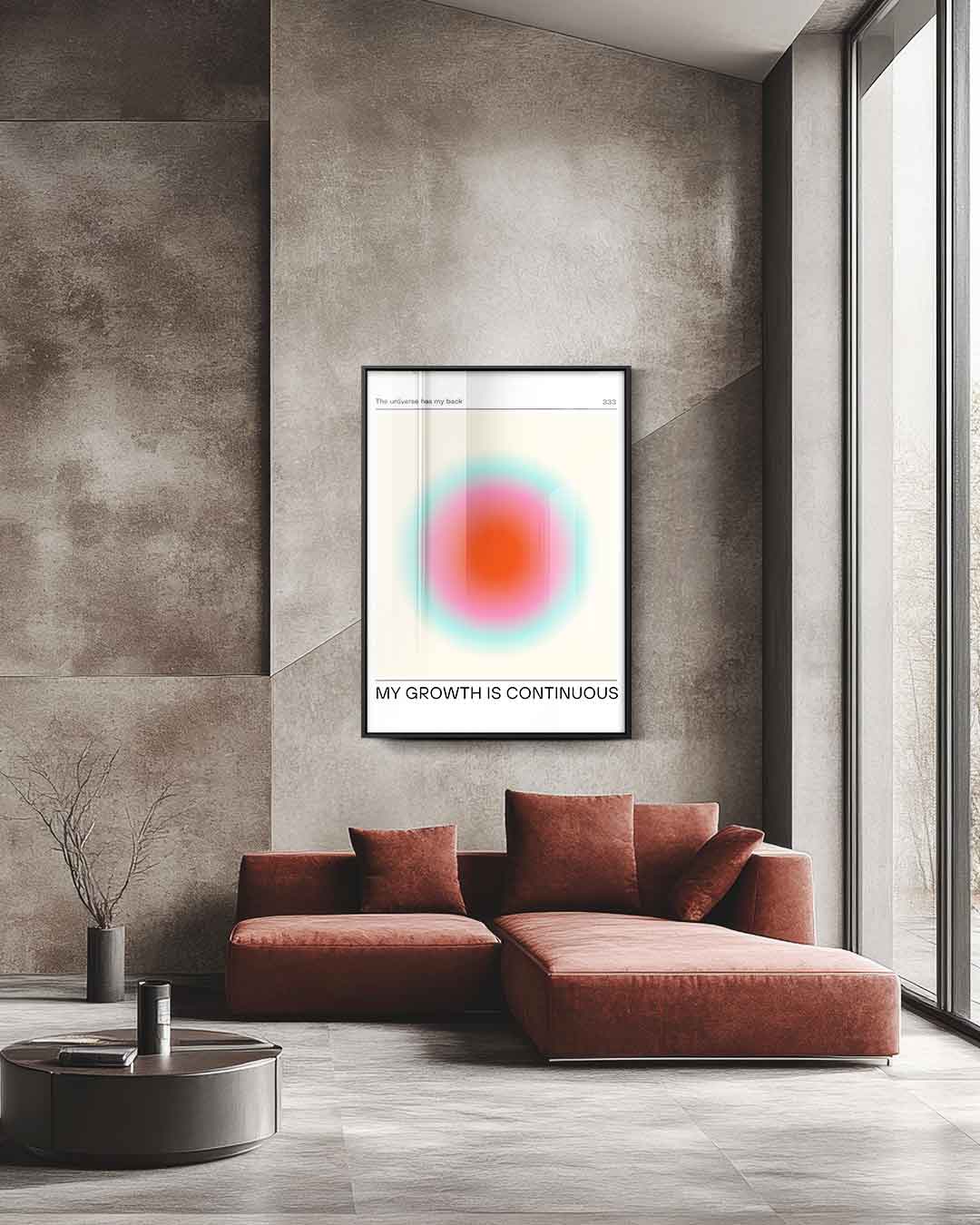 Kleurrijke Groei Cirkel Kunstwerk-canvas-dibond-plexiglas-wanddecoratie-WallArtistic
