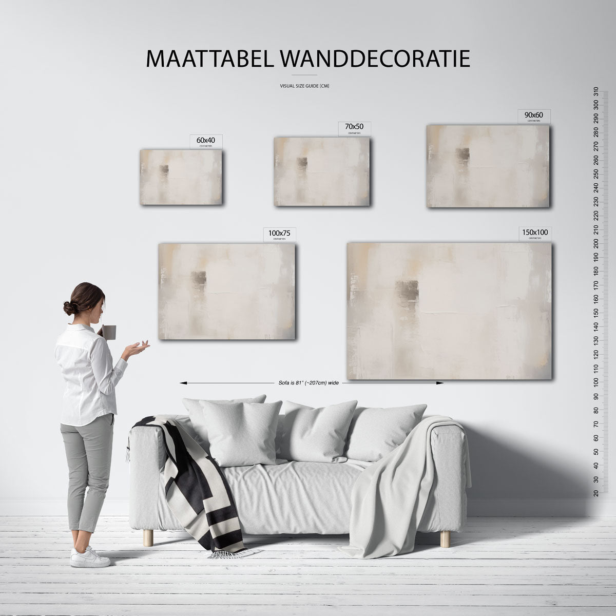 Rustige kleurencompositie Kunstwerk