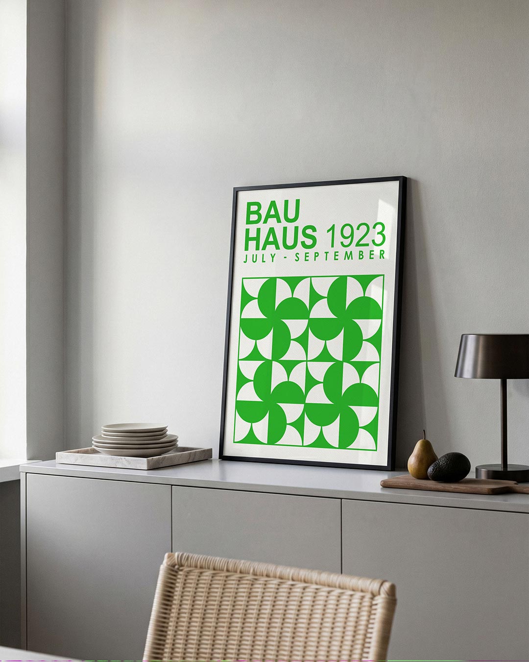 Groene vormenritme Poster