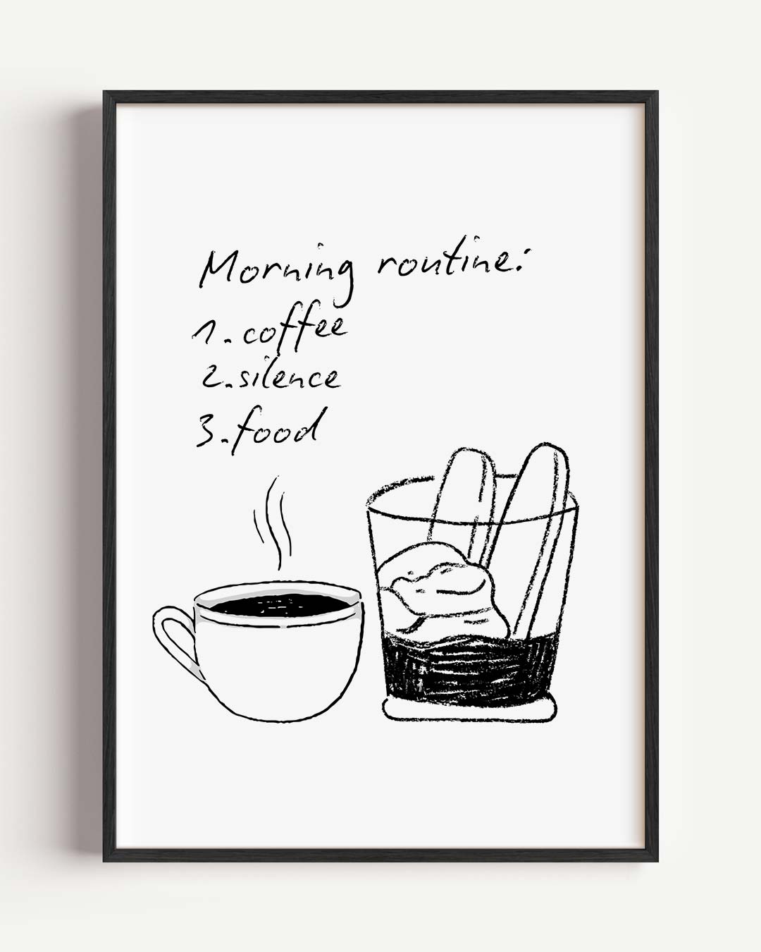 Morning Routine Poster-WallArtistic