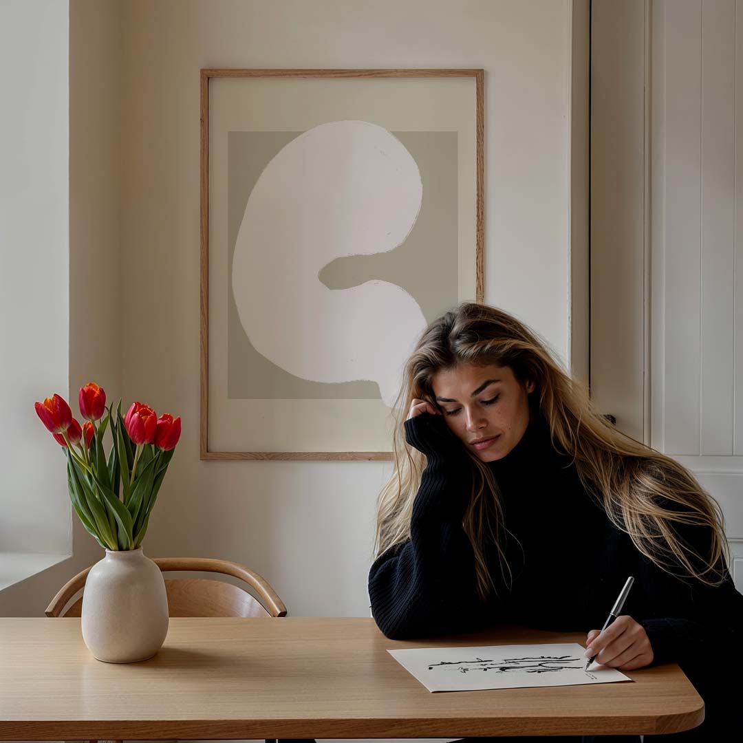 Subtiele Abstracte Kunstposter-WallArtistic