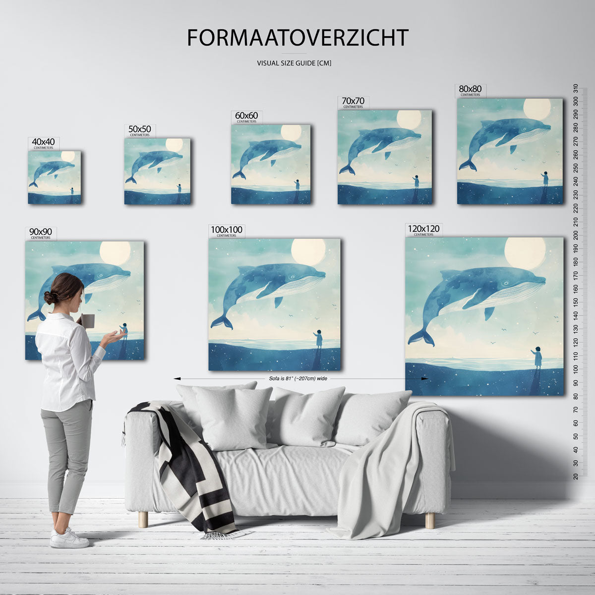 Walvis en kind Poster