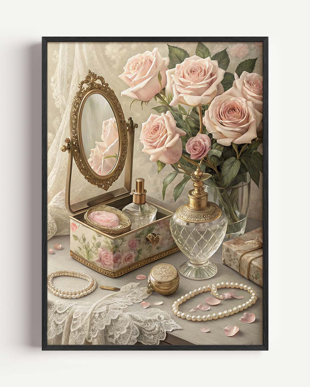 Vintage Rozen Boudoir Poster-WallArtistic