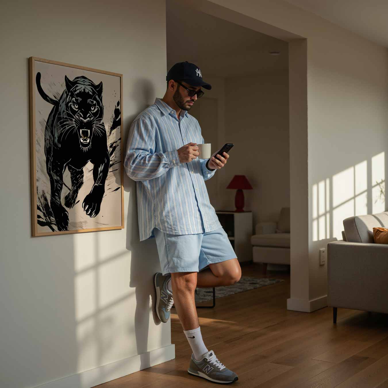 Stoere Panter Kunstposter