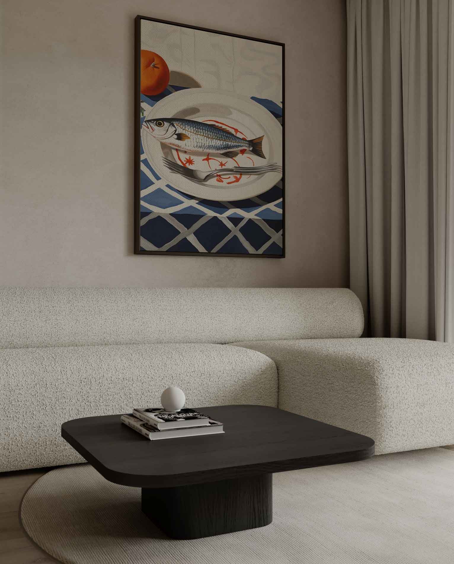 Zeevruchten Op Een Bord Kunstwerk-canvas-dibond-plexiglas-wanddecoratie-WallArtistic