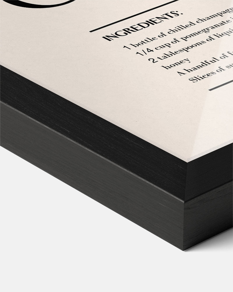 Winter Champagne Receptposter-WallArtistic