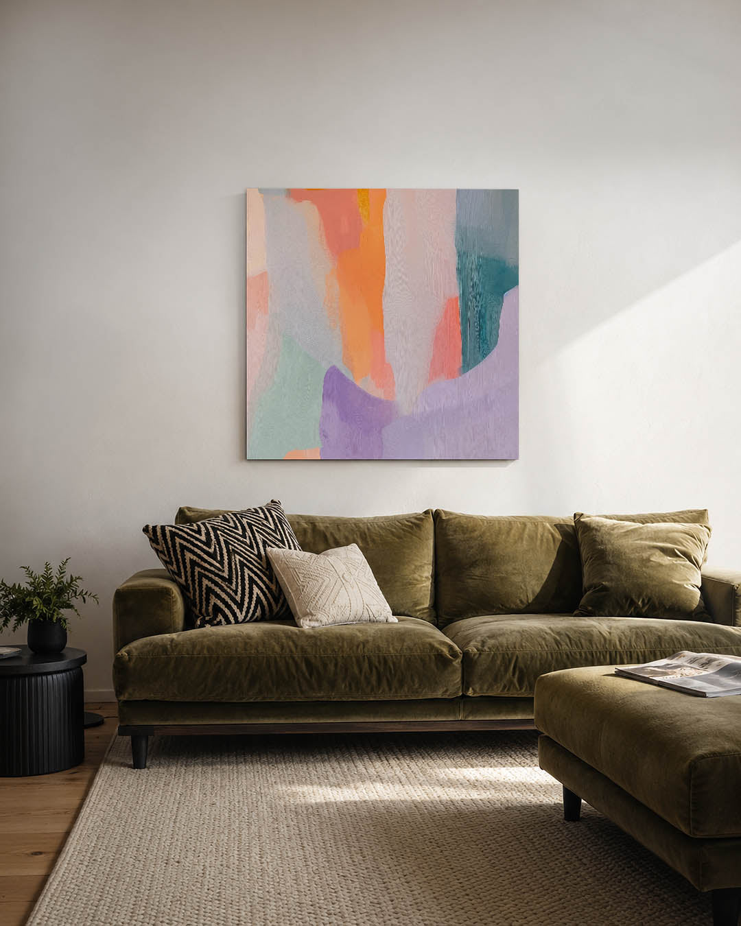 Kleurrijke vormen Kunstwerk
