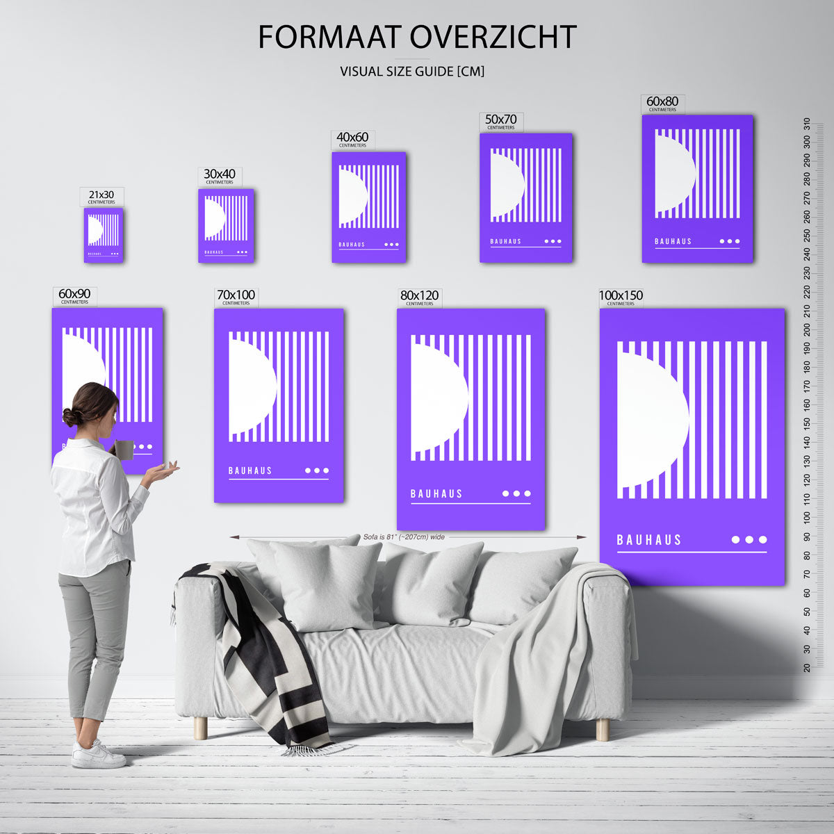 Lijnen en vlakken Poster