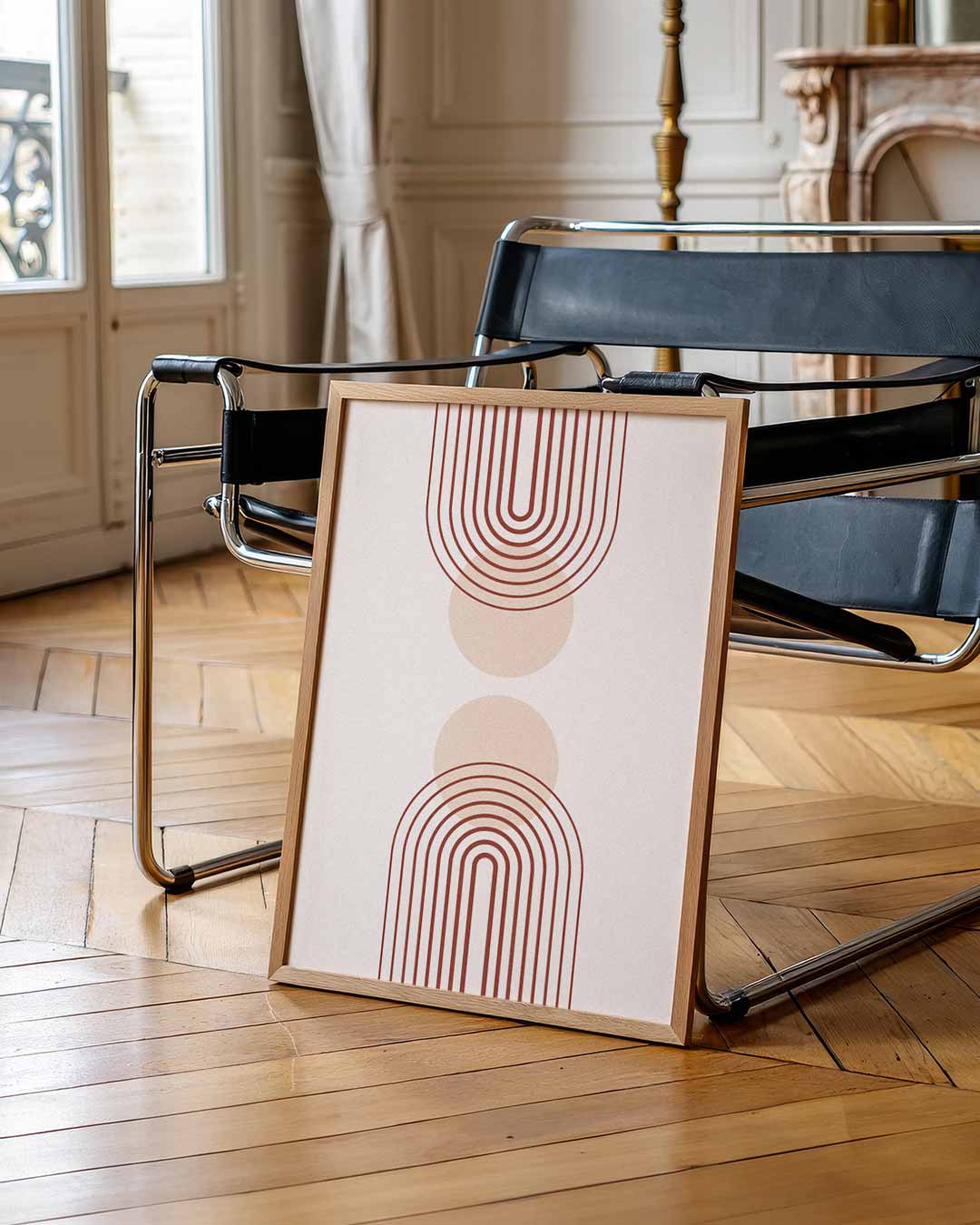 Kunstzinnige Boog en Cirkel Poster