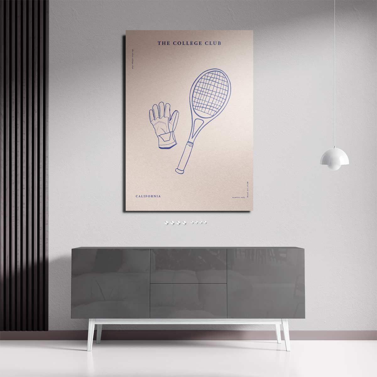 De College Club Print Kunstwerk-canvas-dibond-plexiglas-wanddecoratie-WallArtistic
