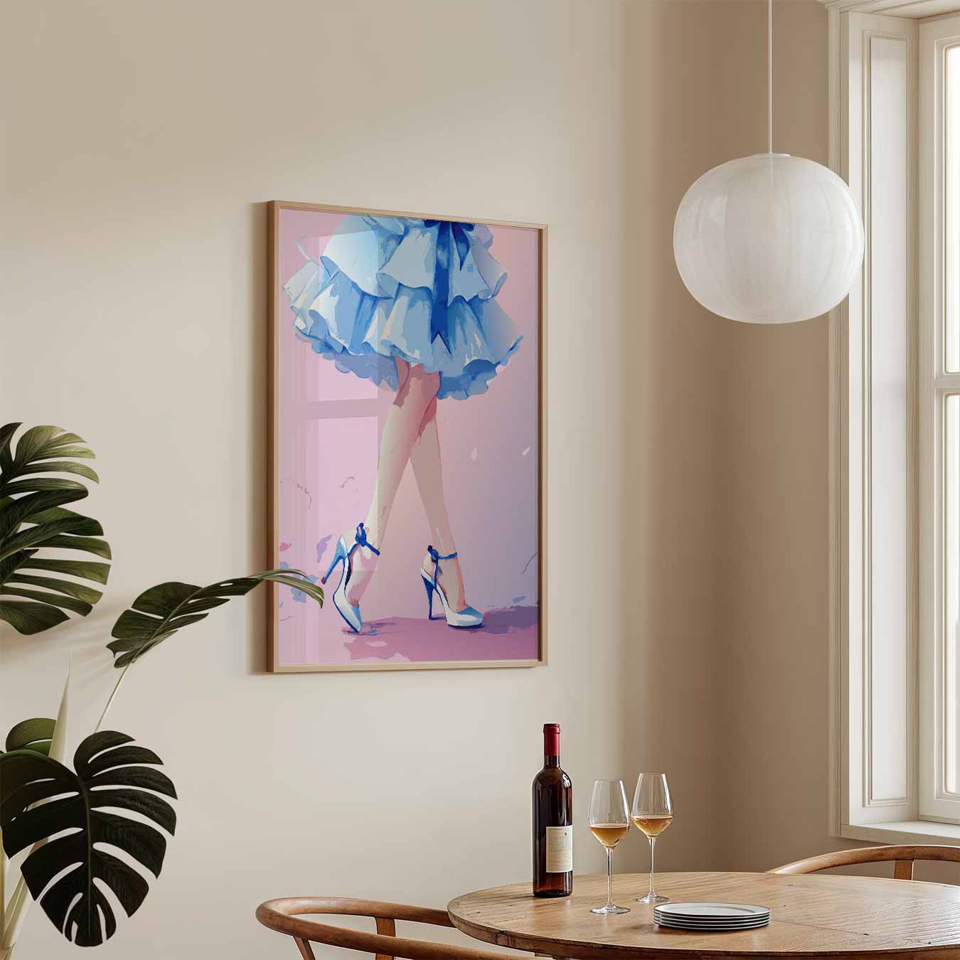 Betoverende Blauwe Jurk Poster