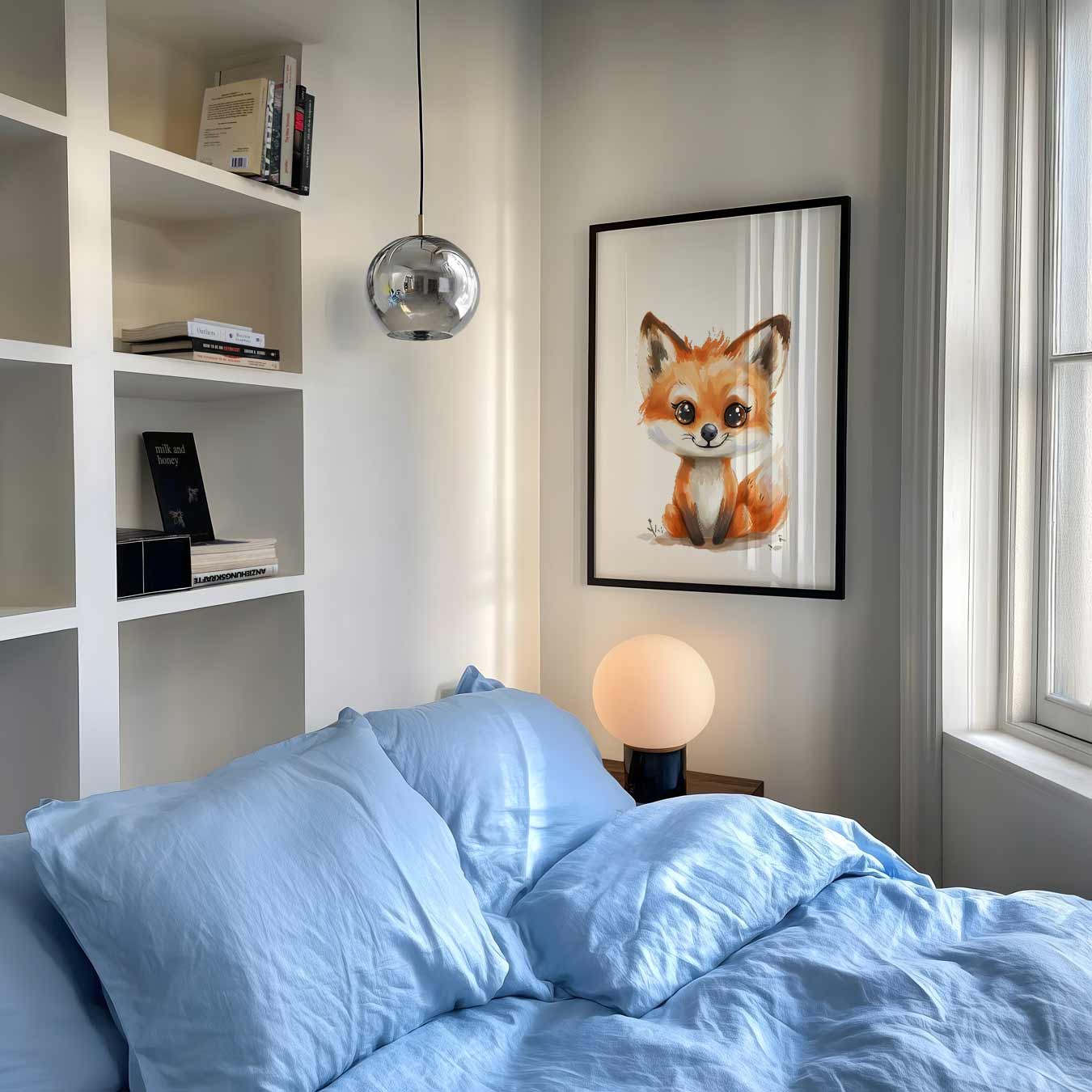 Schattige Vos Illustratie Poster-WallArtistic