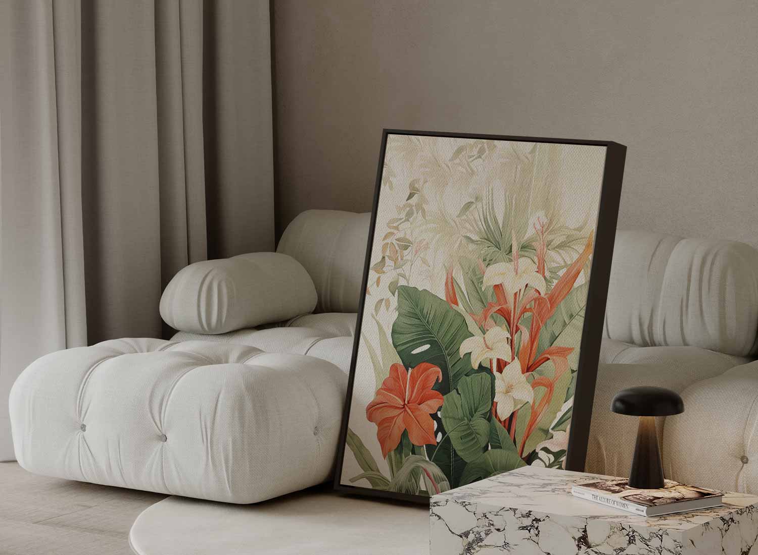Tropische Bloemenpracht Kunstwerk-canvas-dibond-plexiglas-wanddecoratie-WallArtistic