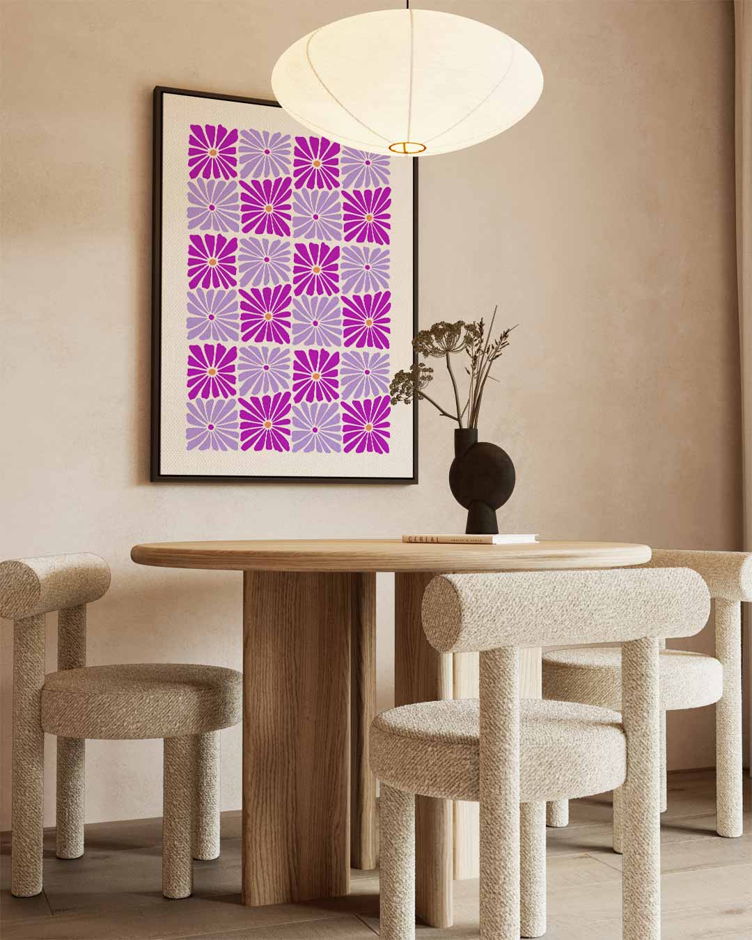 Bloemenpracht in Paars Kunstwerk-canvas-dibond-plexiglas-wanddecoratie-WallArtistic