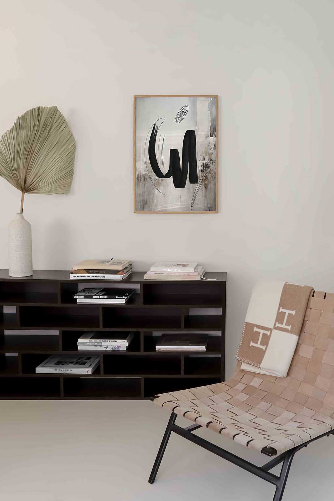 Abstracte zwarte vormen Poster
