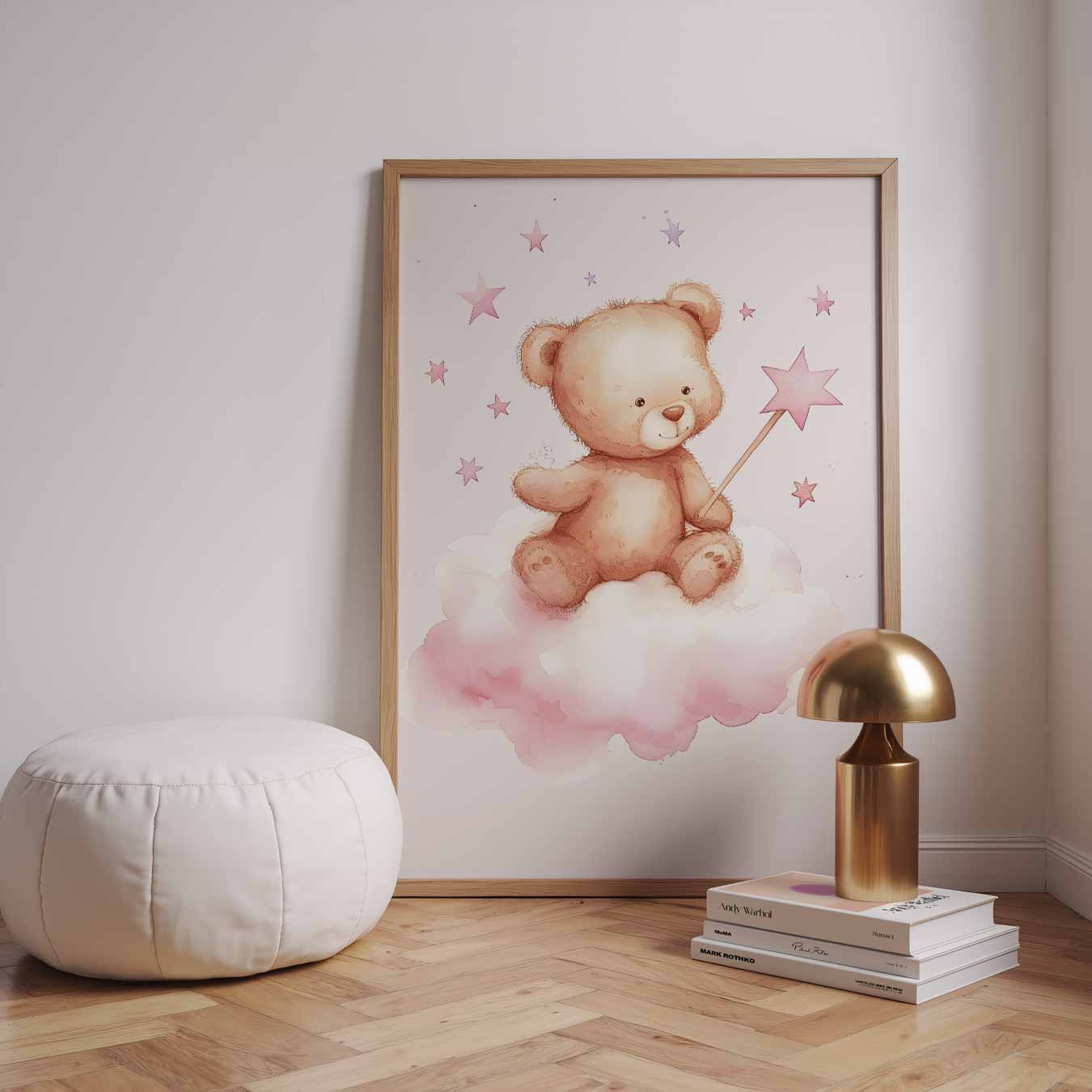 Dromerige Teddybeer Wanddecoratie Poster-WallArtistic