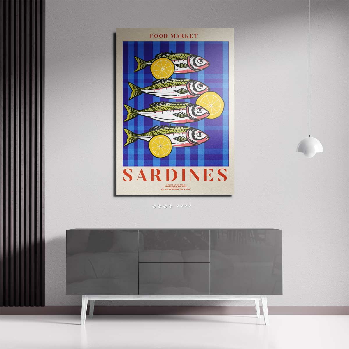 Vrolijke Sardientjes Kunstwerk-canvas-dibond-plexiglas-wanddecoratie-WallArtistic