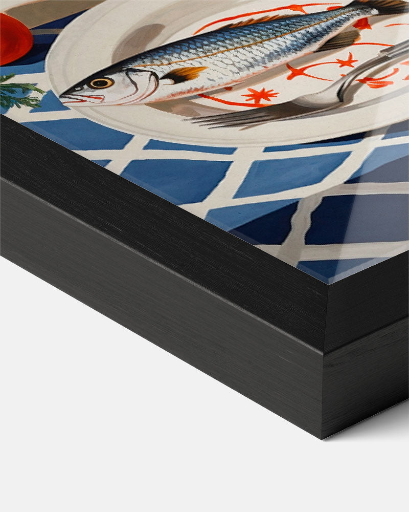 Mediterrane Stijl Vis en Sinaasappel Poster-WallArtistic