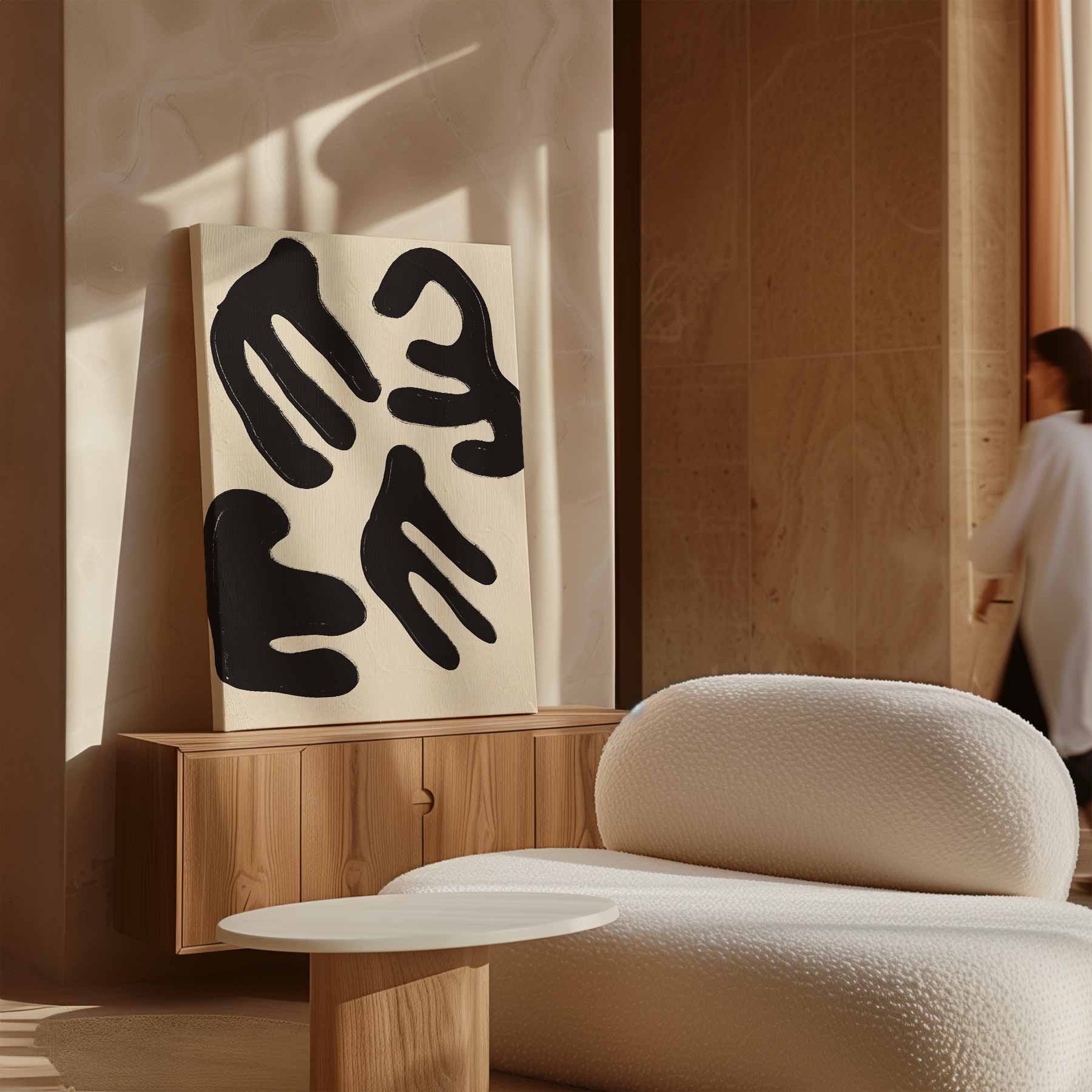 Organische Abstractie Kunstwerk-canvas-dibond-plexiglas-wanddecoratie-WallArtistic