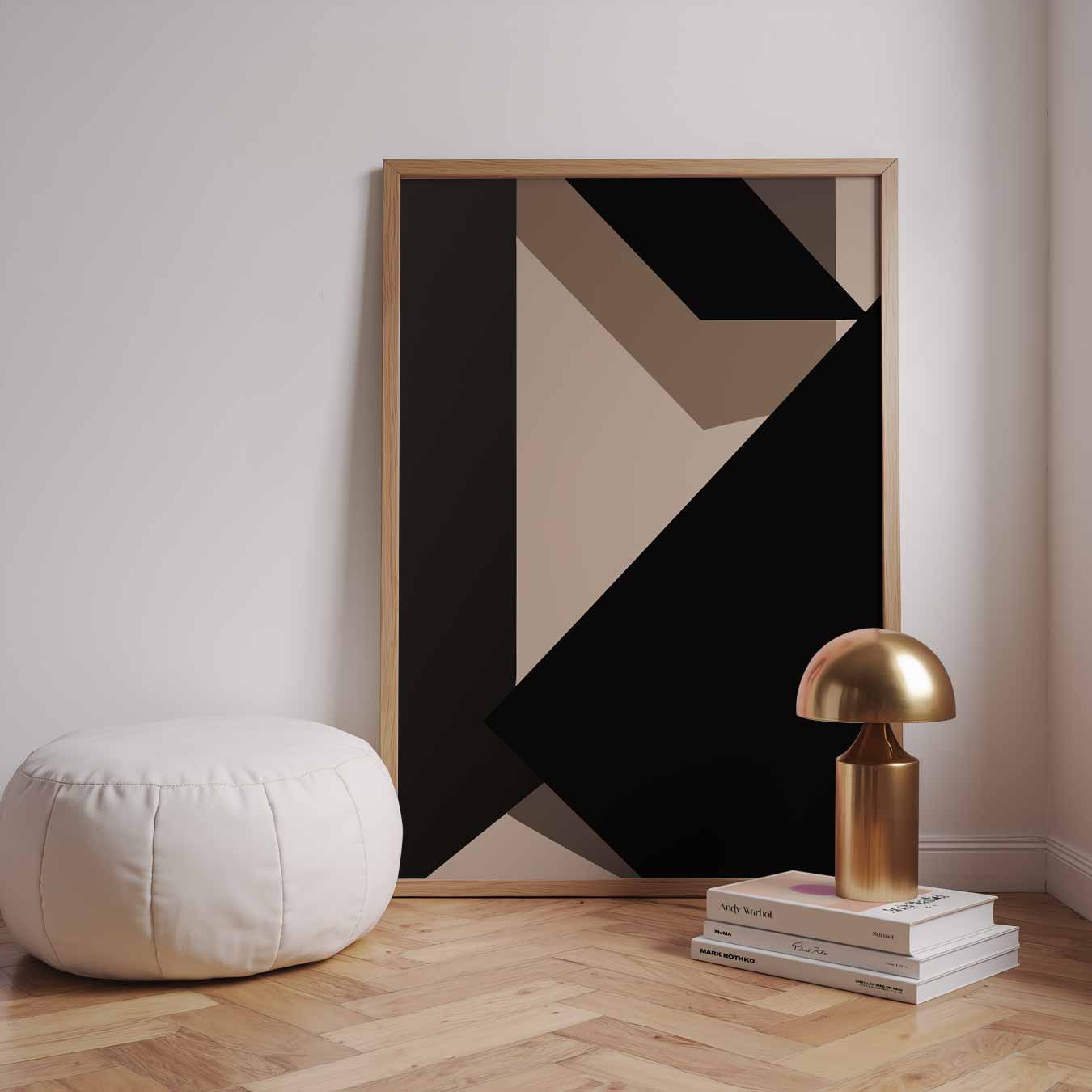 Moderne Geometrische Bruine Poster