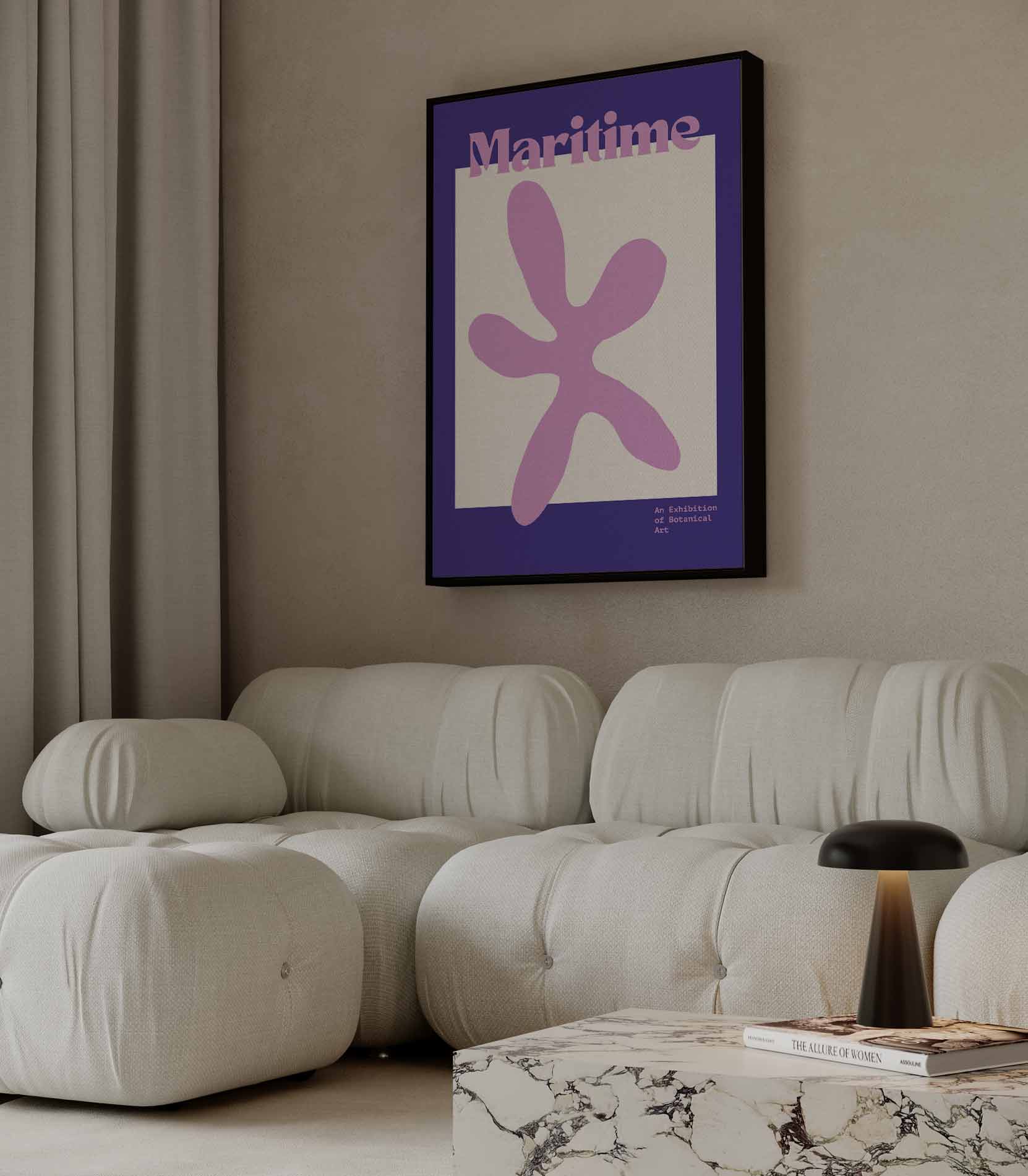 Maritieme Botanische Kunst Kunstwerk-canvas-dibond-plexiglas-wanddecoratie-WallArtistic
