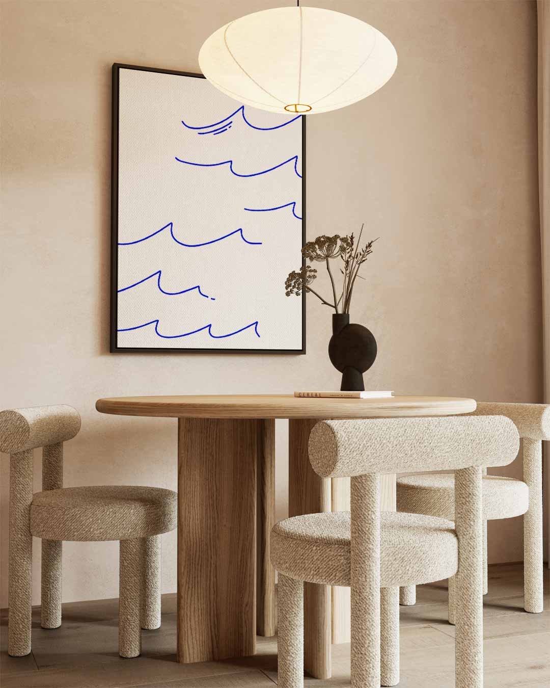 Blauwe Golven Kunstwerk-canvas-dibond-plexiglas-wanddecoratie-WallArtistic
