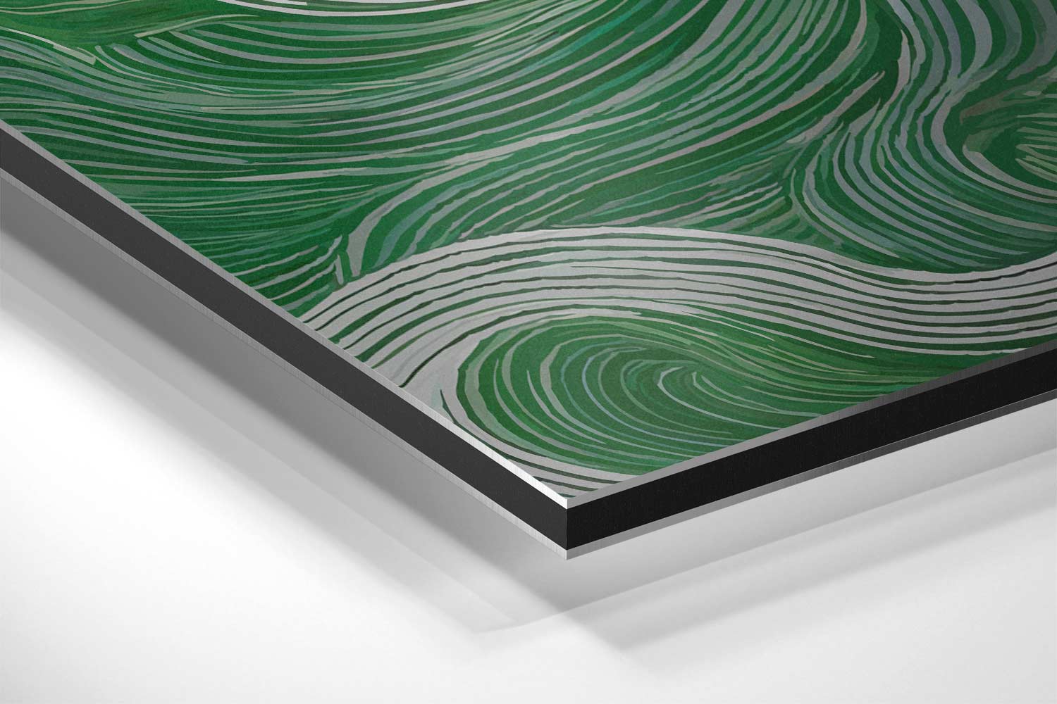 Groen Getijden Kunstwerk-canvas-dibond-plexiglas-wanddecoratie-WallArtistic